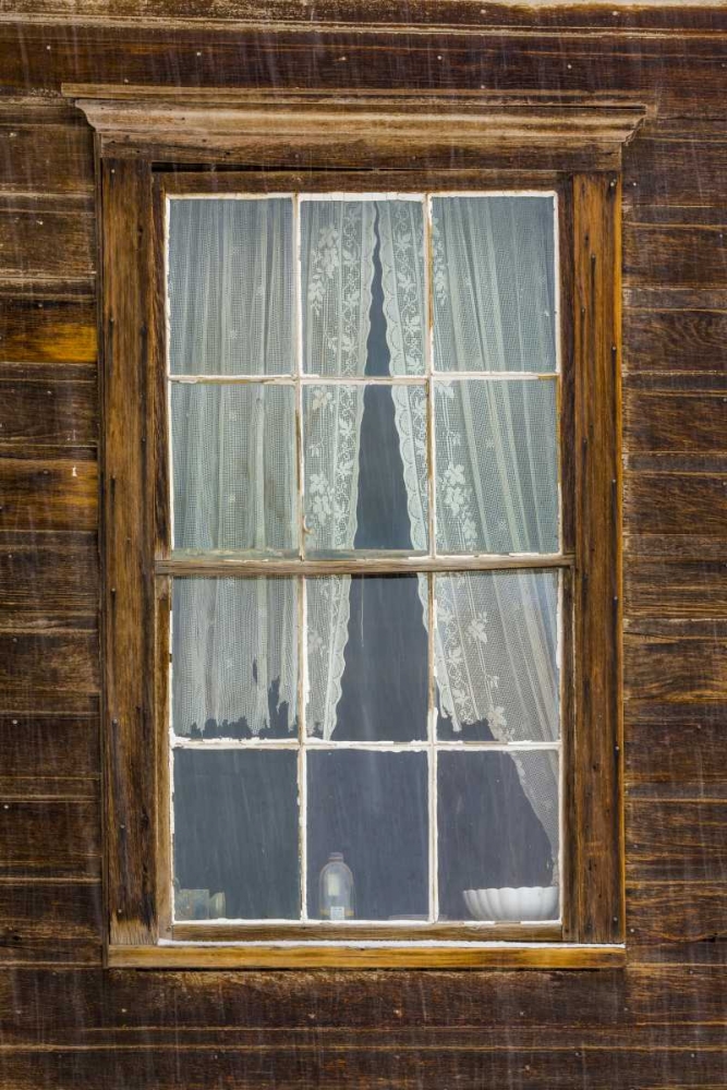 USA, California, Bodie Close-up of window